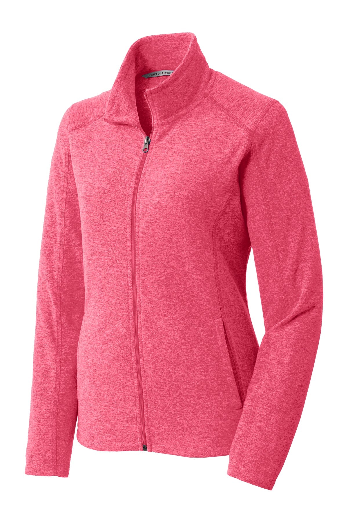 Port Authority® Women's Heather Microfleece Full-Zip Jacket