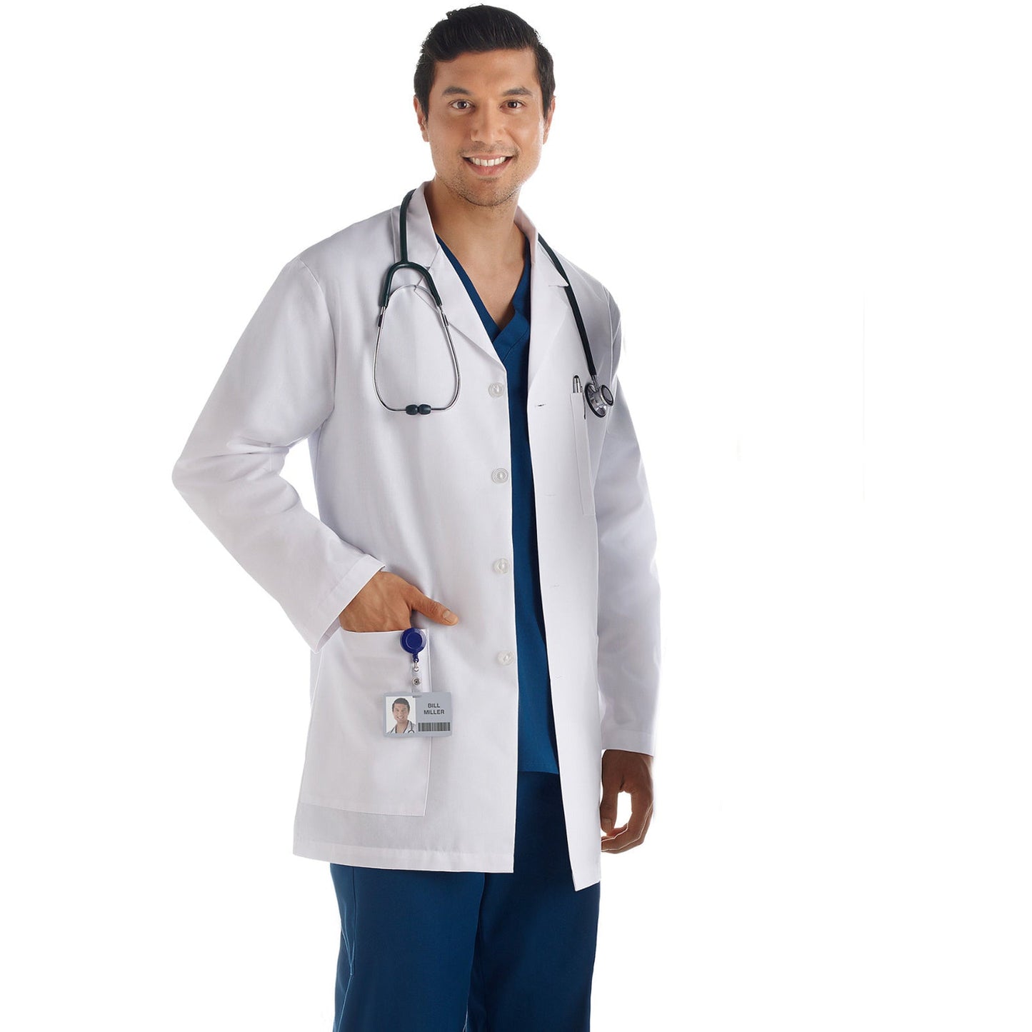 Meta Meta Labwear Men's 3-Pocket 34" Mid-Length Lab Coat