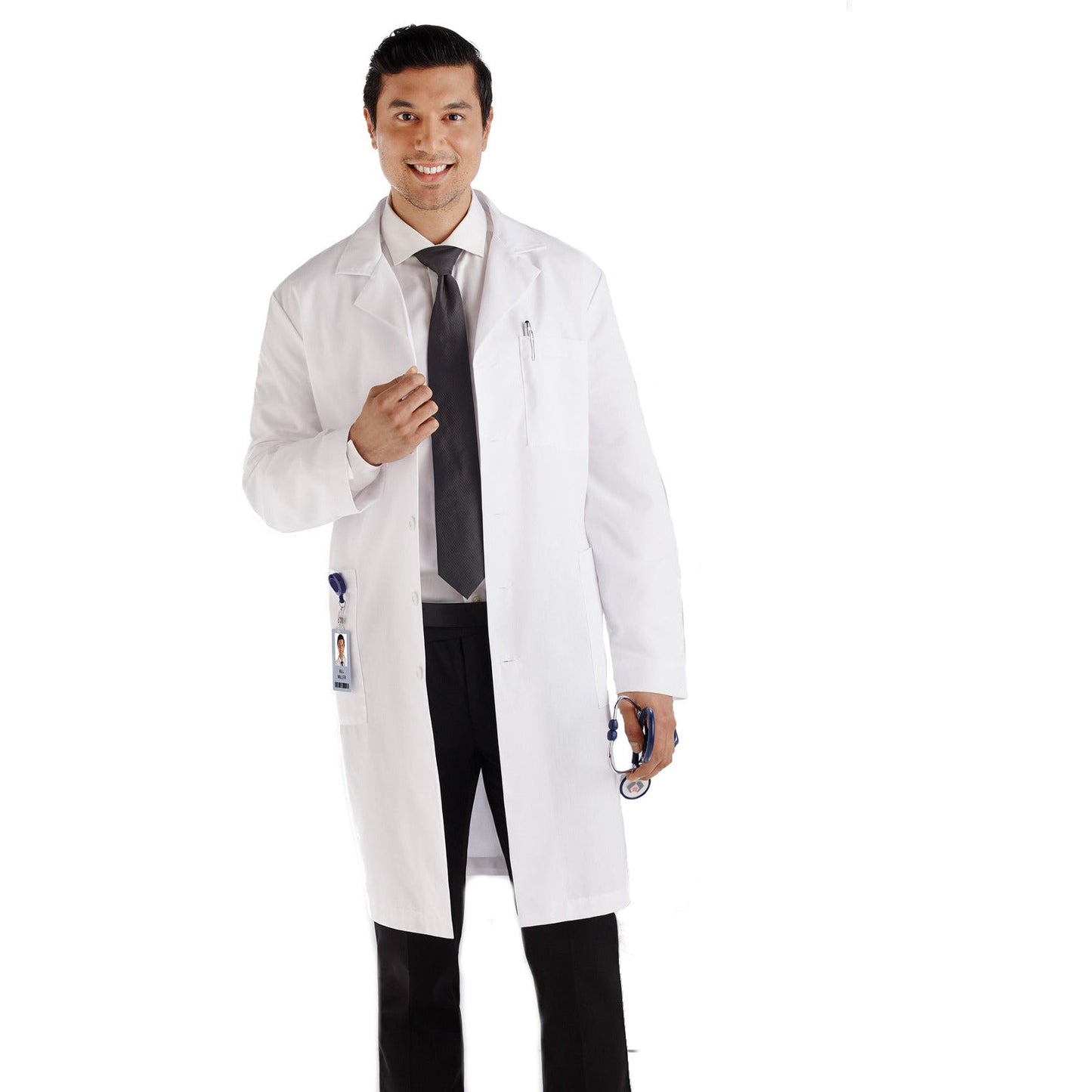 Meta Meta Labwear Men's Five-Pocket 40" Full-Length Long Lab Coat