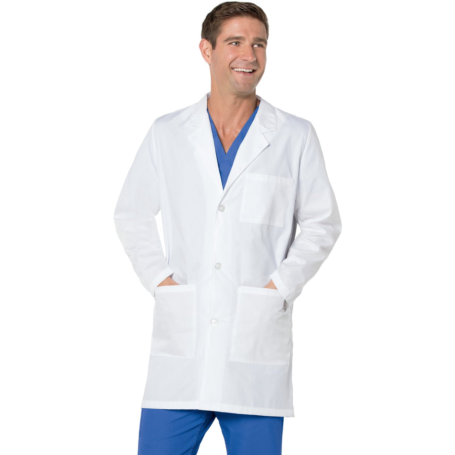 Landau ScrubZone Unisex Three-Pocket 35.5" Mid-Length Lab Coat