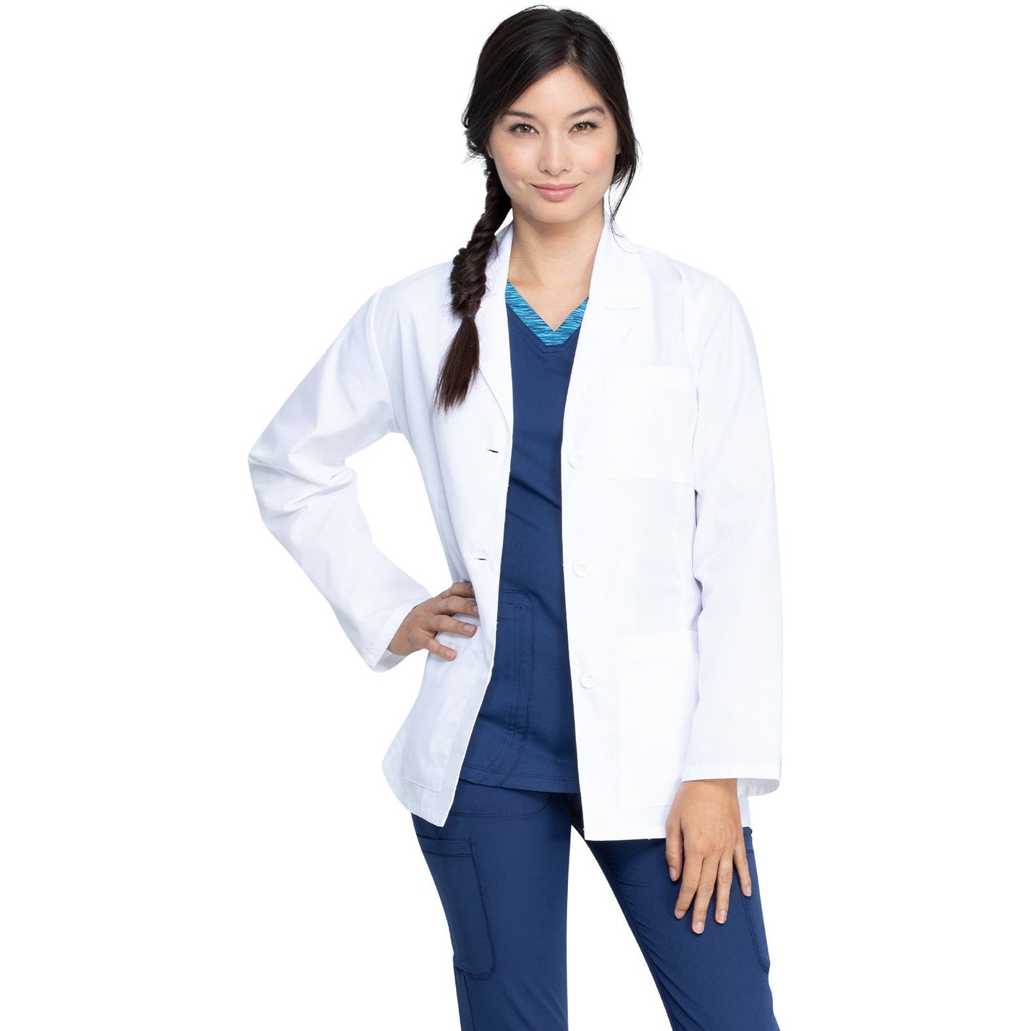 Dickies Medical EDS Professional Whites Women's Three-Pocket 28" Consultation Lab Coat