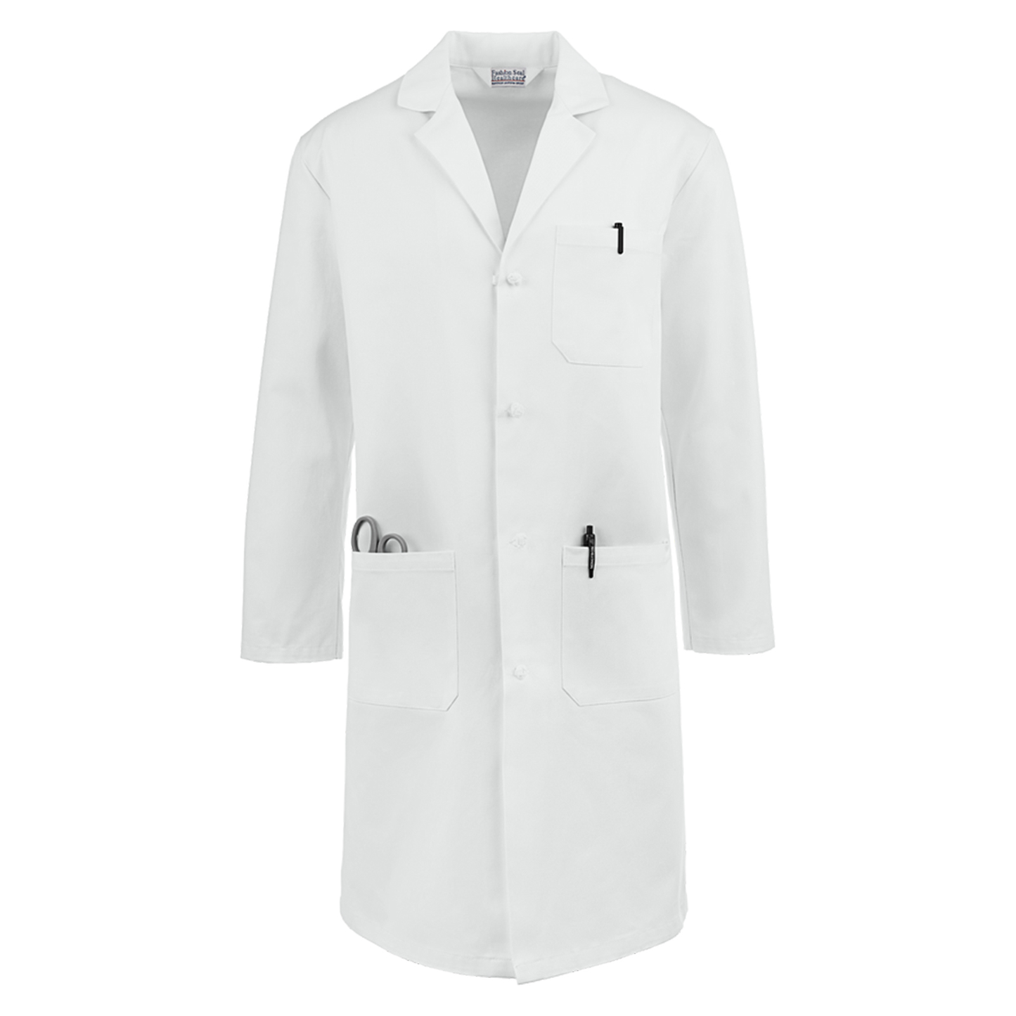 Fashion Seal Men's 41" Knot Button Knee Length Lab Coat