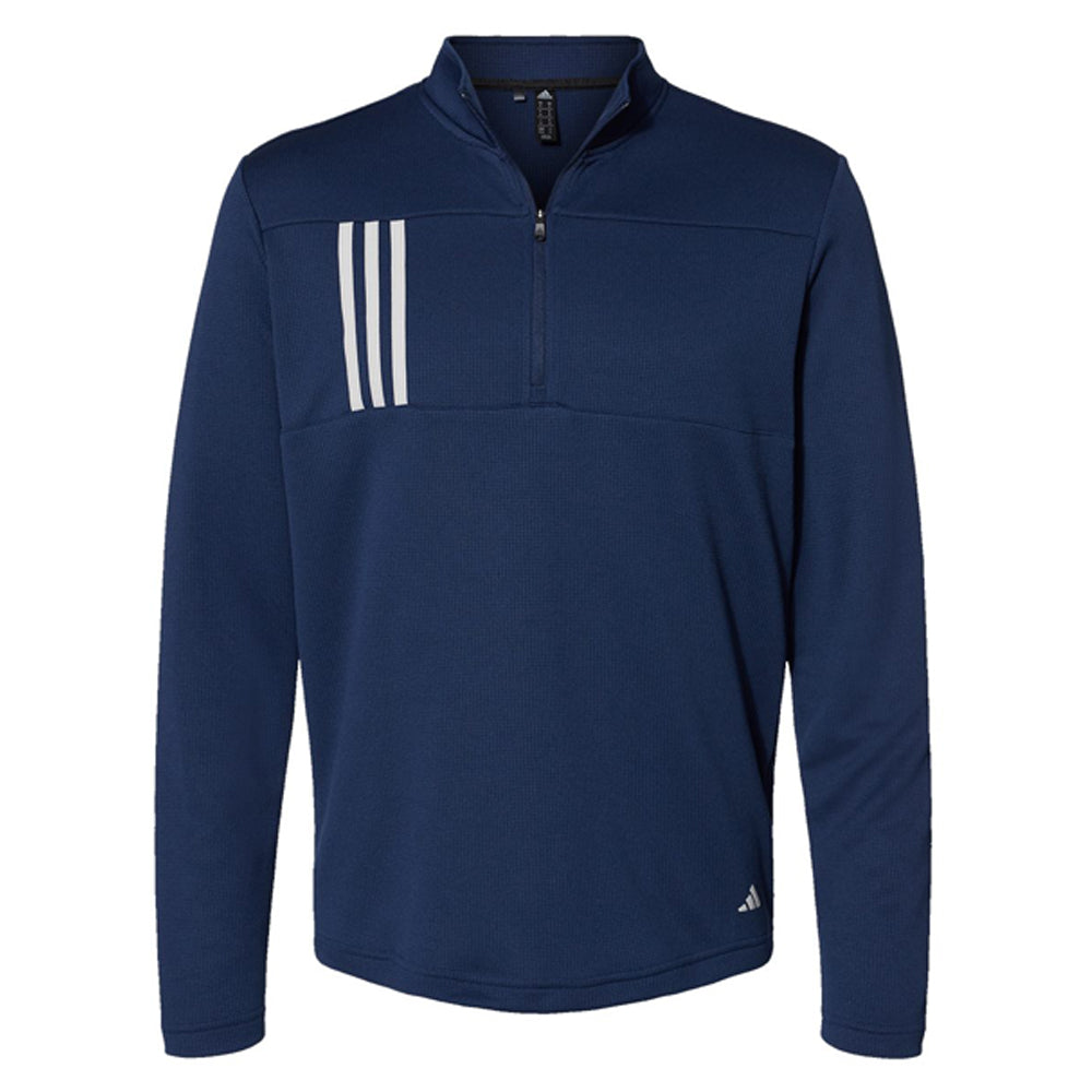 Adidas 3-Stripes Double Knit Quarter-Zip Pullover