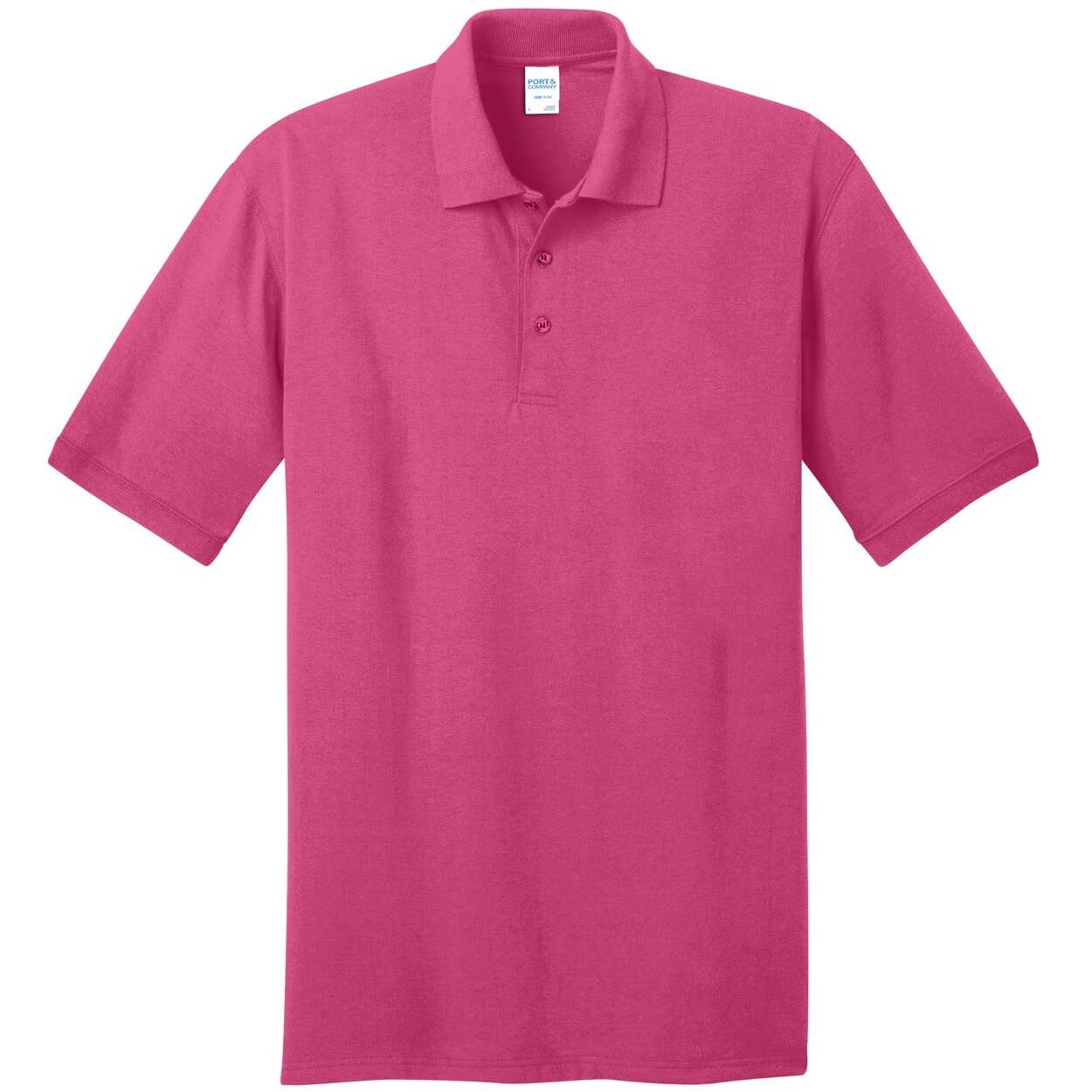Breast Cancer Port & Co &®  Core Blend Jersey Knit Polo