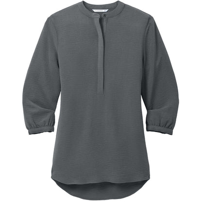 Port Authority Women's 3/4-Sleeve Textured Crepe Tunic