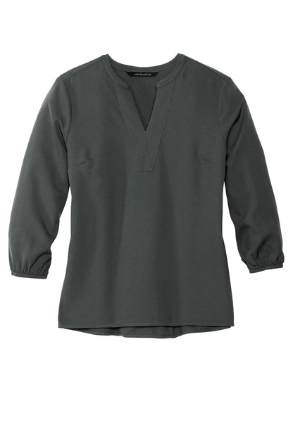 Mercer+Mettle Women's Stretch Crepe 3/4-Sleeve Blouse