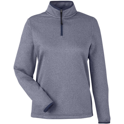 CORE365 Ladies' Venture Heathered Stripe Quarter-Zip