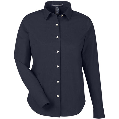 Devon & Jones CrownLux Performance® Ladies' Spencer Poplin Shirt