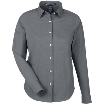 Devon & Jones CrownLux Performance® Ladies' Spencer Poplin Shirt