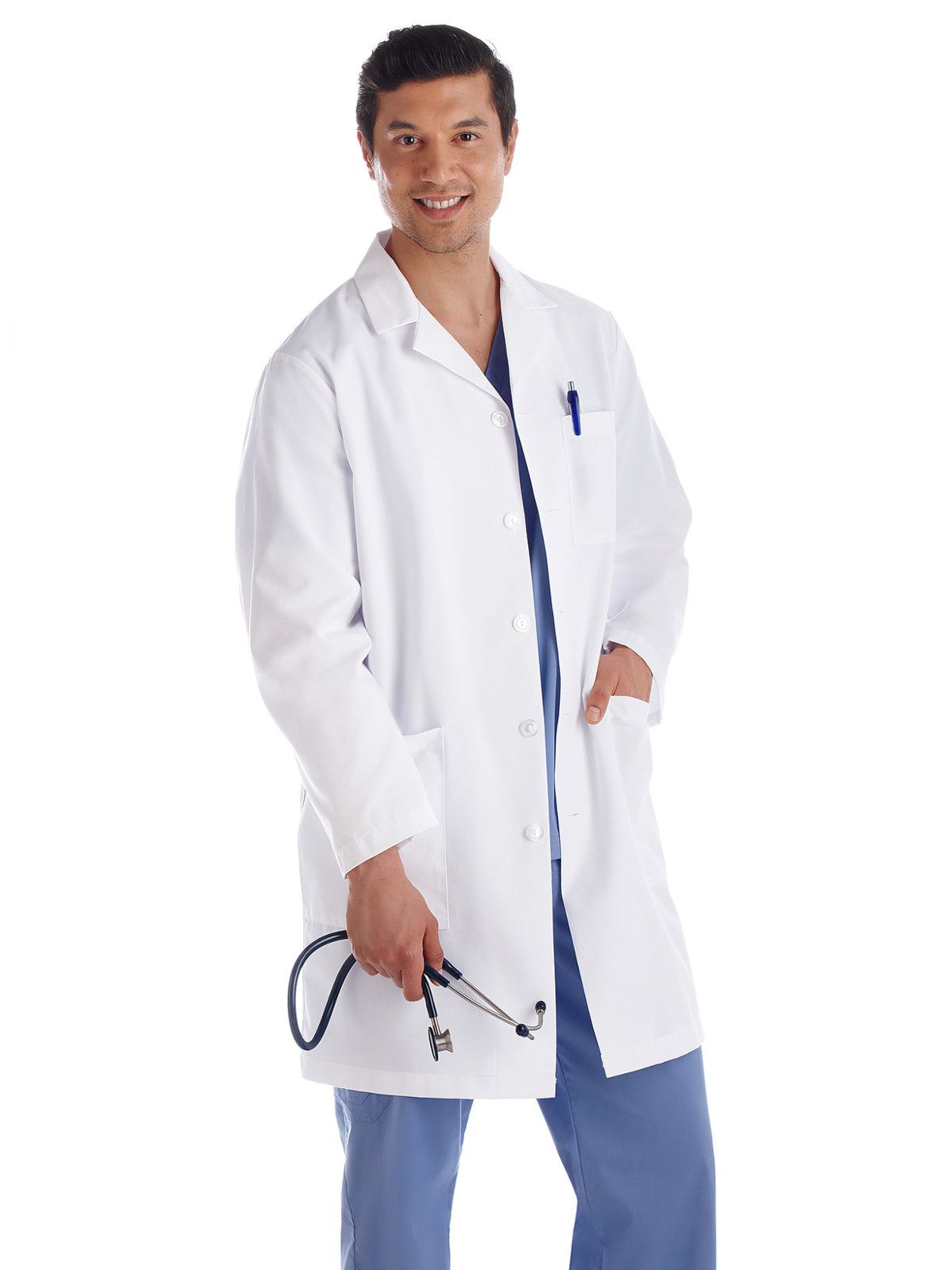 Meta Labwear Men's Three-Pocket 38" Full-Length Lab Coat