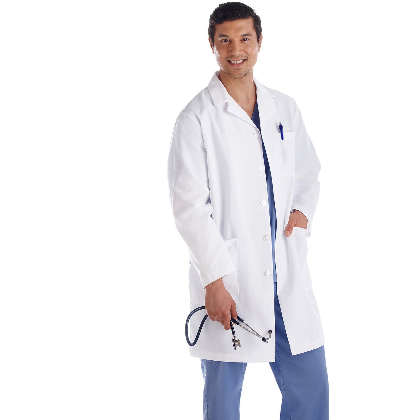 Meta Meta Labwear Men's Three-Pocket 38" Full-Length Lab Coat