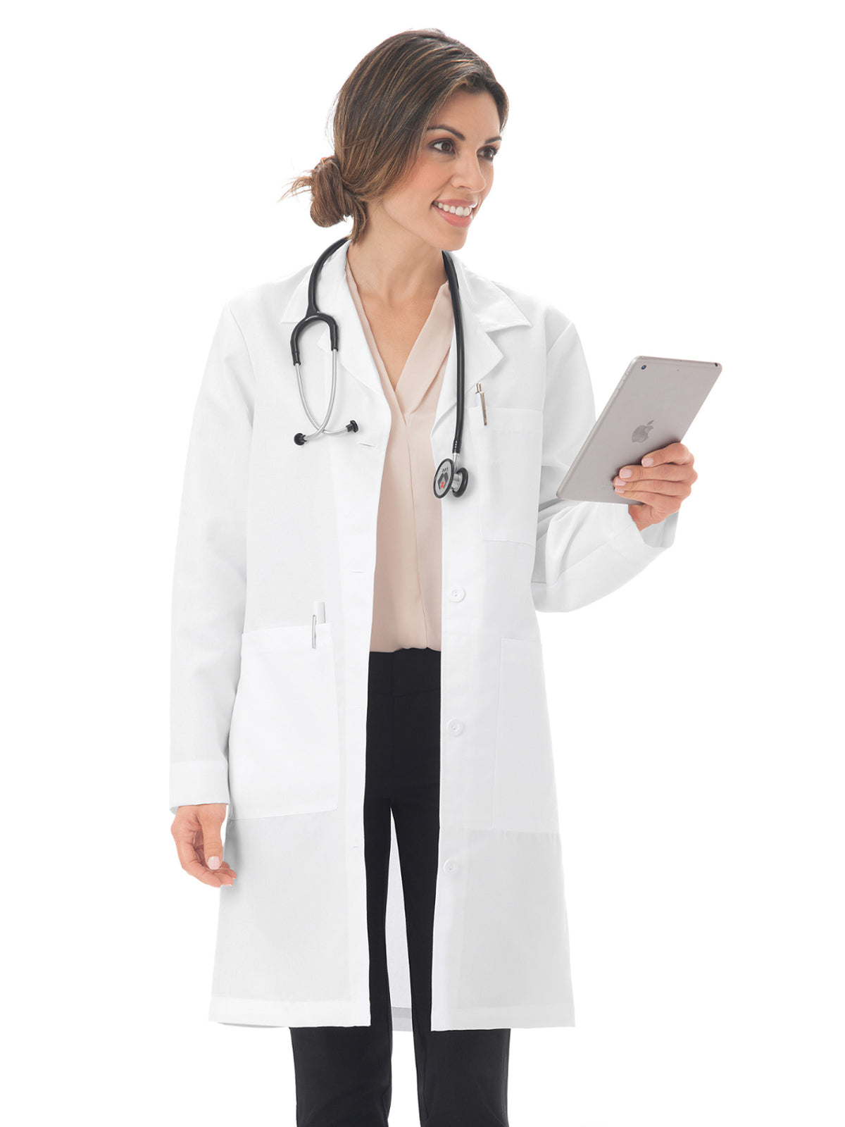 Meta Labwear Women's Five-Pocket 37" Full-Length Long Lab Coat