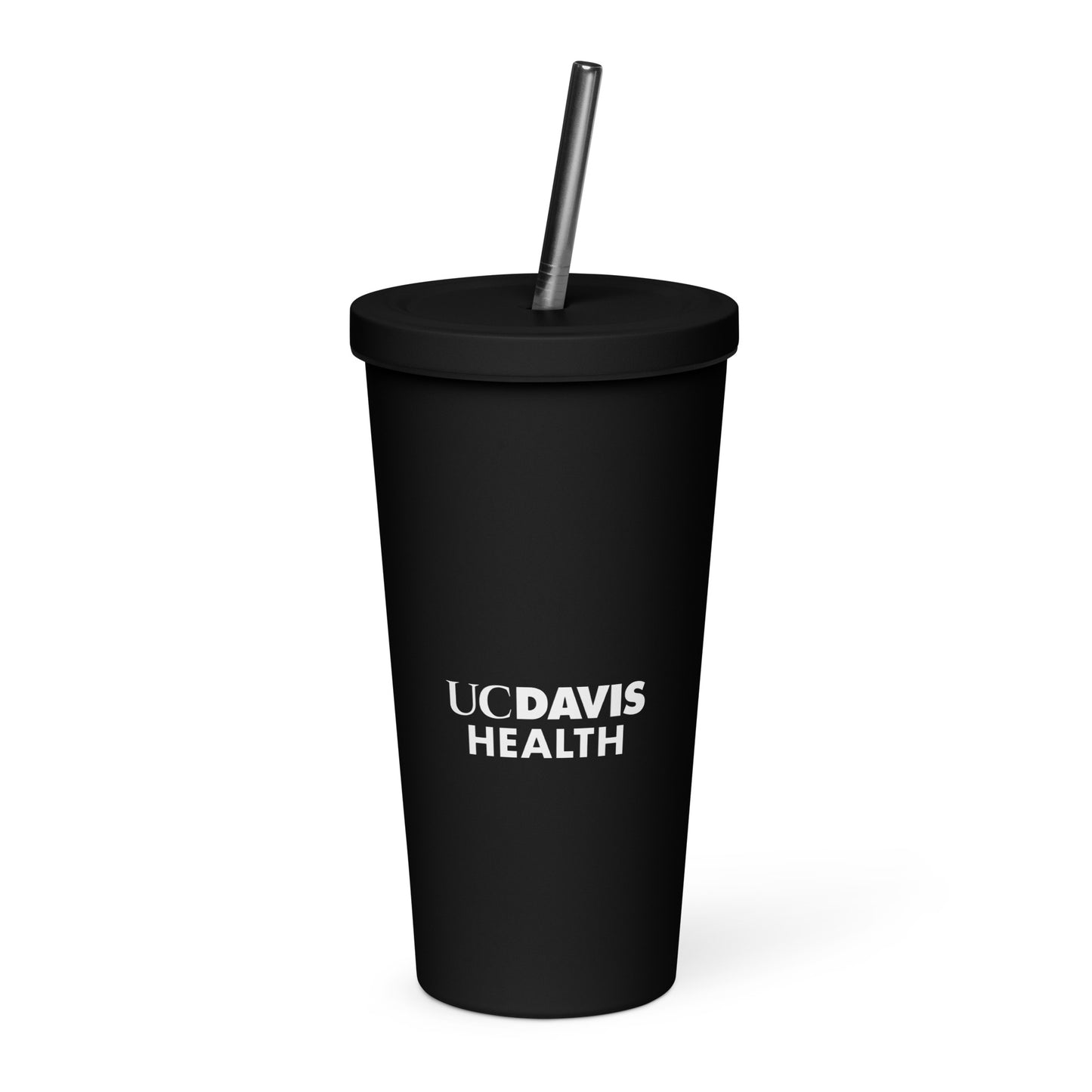 UC Davis Health Insulated tumbler with a straw