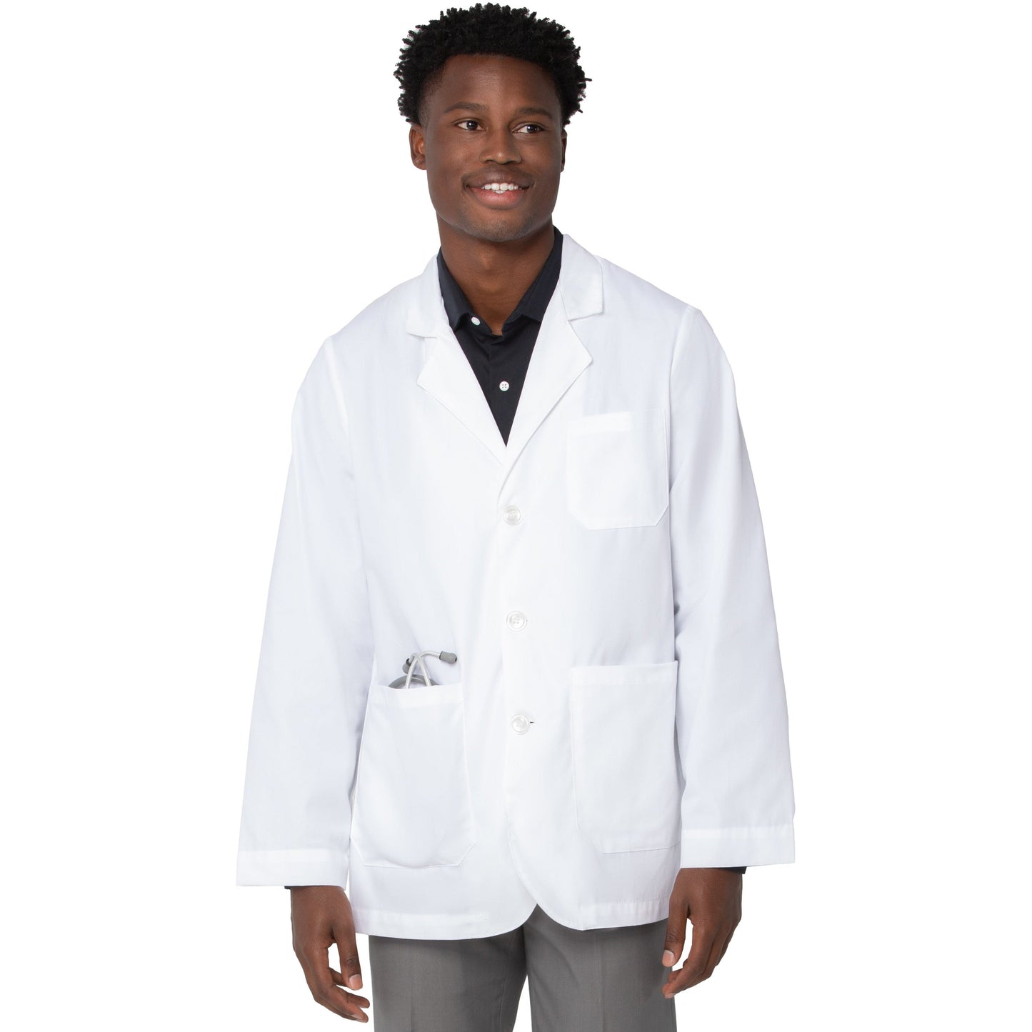 Landau Essential Lab Coats Men's Five-Pocket 31" Consultation Lab Coat