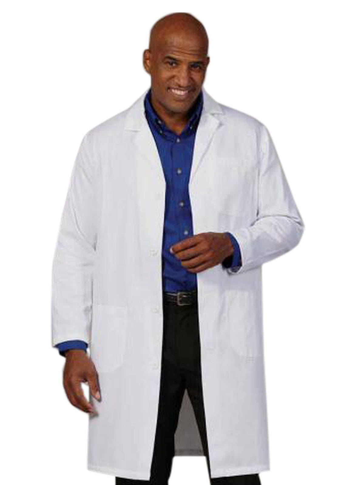 Fashion Seal Men's Three-Pocket 41" Knee-Length Lab Coat