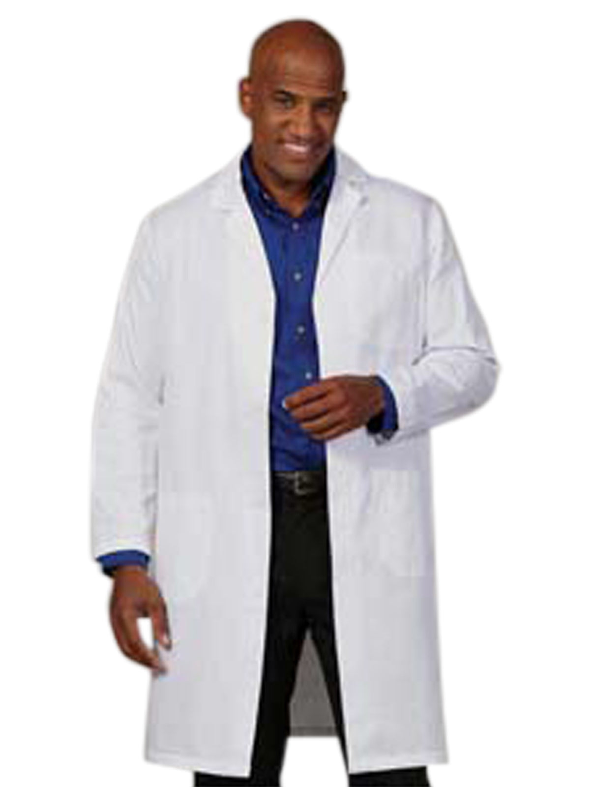 Fashion Seal Men's Three-Pocket 41" Knee-Length Lab Coat